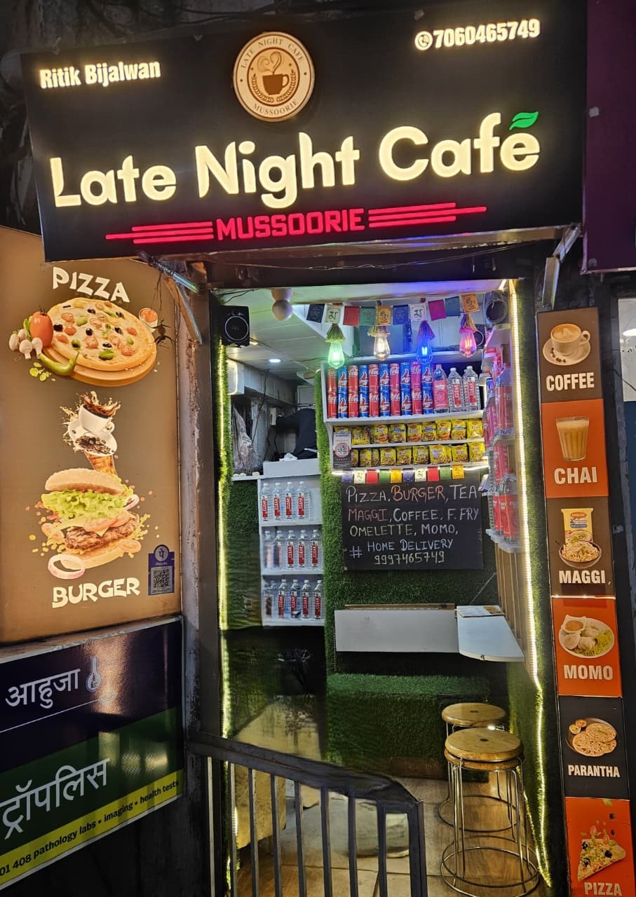 Inside Late Night Cafe Mussoorie